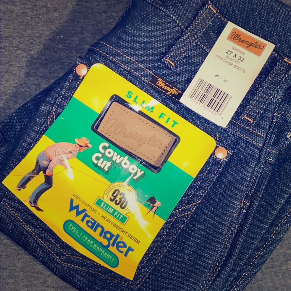 NWT Vintage Wrangler Slim Fit 27x32